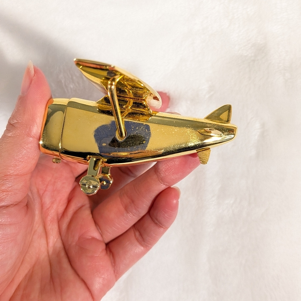 Timex Gold Plane Mini Clock Decor (Untested) - Picture 5 of 12